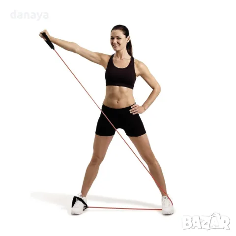 5239 Фитнес ластик с дръжки за тренировки и упражнения, снимка 6 - Спортна екипировка - 47326798