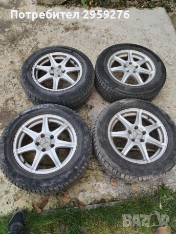 Гуми с джанти  за Мерцедес 215.60.16 ц.