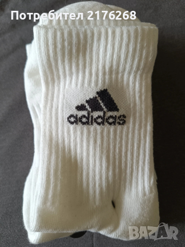 Мъжки чорапи adidas- 3 броя, снимка 2 - Мъжки чорапи - 54159389