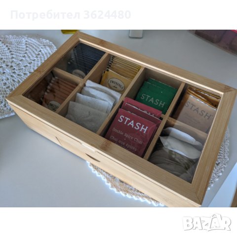 Луксозна кутия за съхранение на чай, снимка 5 - Други стоки за дома - 42500511