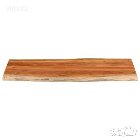 vidaXL Плот за маса, 140x60x3,8 см, правоъгълен, акация масив, жив ръб, снимка 2 - Етажерки - 56147462