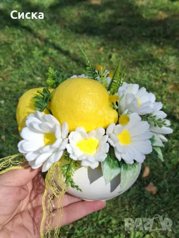 Ароматен букет с лимони и маргаритки