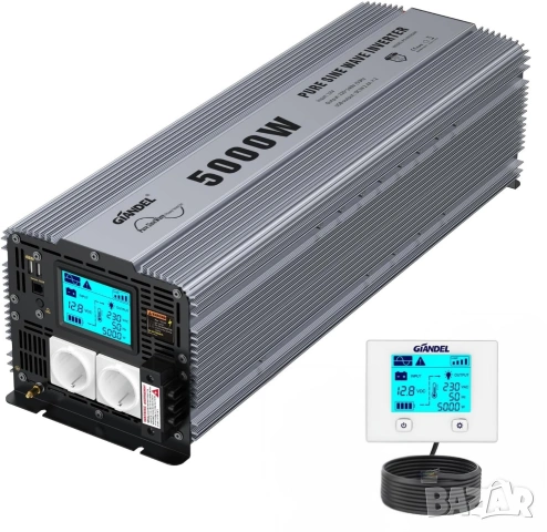 Инвертор GIANDEL 5000W 12V към 230V Чиста Синусоида с Дистанционно