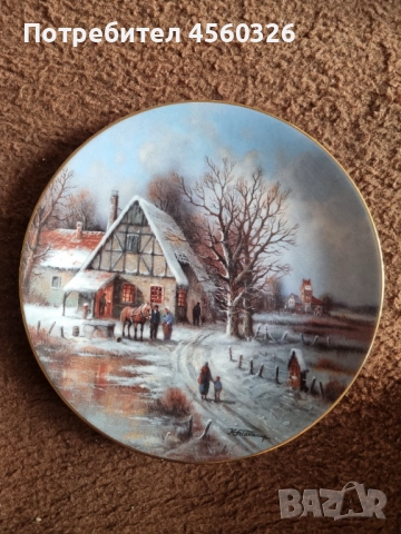 Три чинии "Weihnachtliche Landschaften" (Коледни пейзажи), снимка 5 - Антикварни и старинни предмети - 51456975