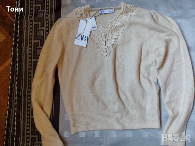 Елегантна блуза Zara, снимка 3 - Блузи с дълъг ръкав и пуловери - 34520642