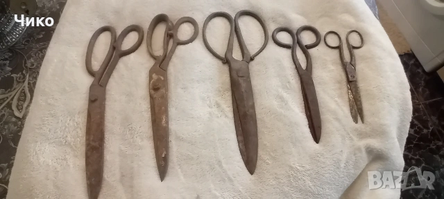 5бр старинни ковани ножици, снимка 6 - Антикварни и старинни предмети - 53061455