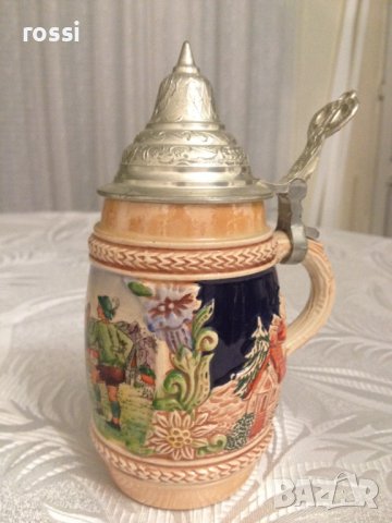 Vintage."GERZ" W.Germany. Красива релефна халба 200 мл. Нова., снимка 4 - Антикварни и старинни предмети - 36603266