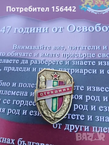 Значка ОТРЯДНИК.