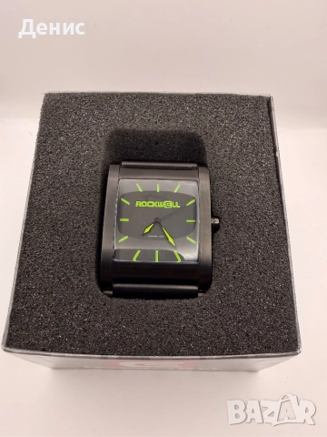 Мъжки часовник ROCKWELL – черен корпус, зелен акцент, снимка 2 - Мъжки - 52834956