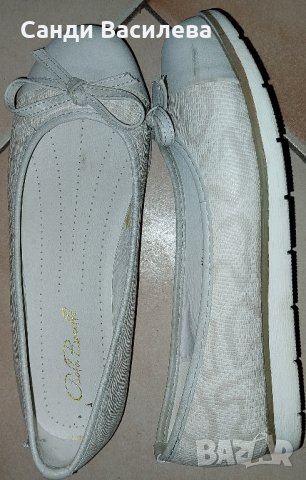 САМО пробвани дамски обувки тип "балерини" + НОВА малка чантичка в комплект. 32 лв., снимка 4 - Дамски ежедневни обувки - 42284710