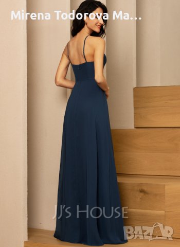 Абитуриентска рокла-Л 80лв.А-силует с квадратно деколте дълга до пода , снимка 2 - Рокли - 36678699