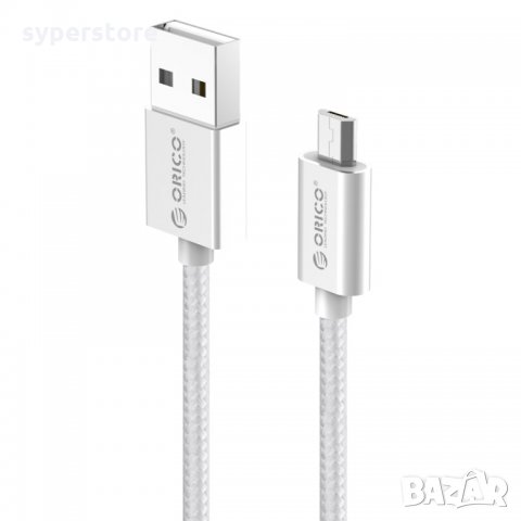 Кабел USB2.0 към Micro USB 1m Сива Оплетка 2.4A Orico EDC-10-V1-SV-PRO Cable USB2.0 to Micro USB M/M