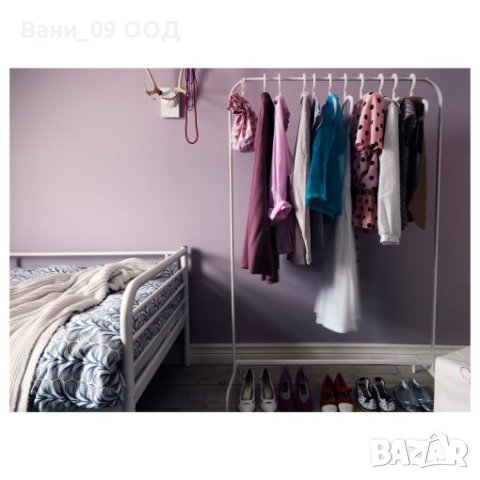 Стоманен бял щендер с изчистен дизайн, снимка 3 - Закачалки - 42512677