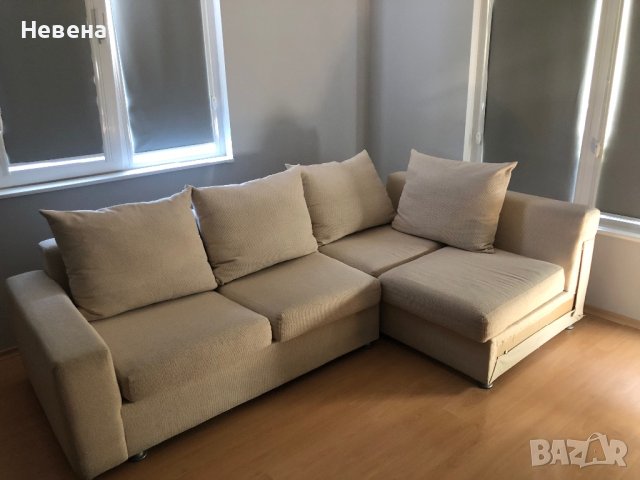 Два двойни дивана с голяма табуретка, снимка 4 - Дивани и мека мебел - 42133473