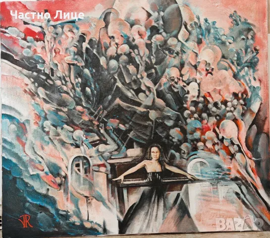 Голяма Стара Картина на Стар Художник от Стари Времена "Врата към Рая", снимка 6 - Антикварни и старинни предмети - 55779710