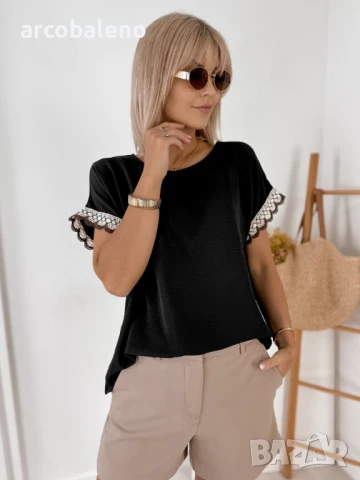 Дамска блуза с къси ръкави GENUA, 3цвята , снимка 11 - Тениски - 51022363