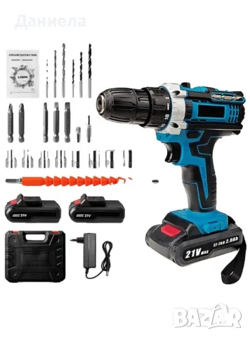 Машина за пробиване и завинтване в куфар,23 части,2 батерии, снимка 8 - Други инструменти - 50316080