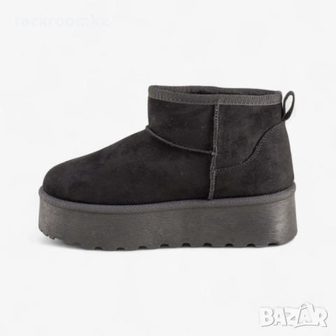 Дамски боти тип UGG на платформа в черно BD2908-1 black, снимка 4 - Дамски боти - 52693778