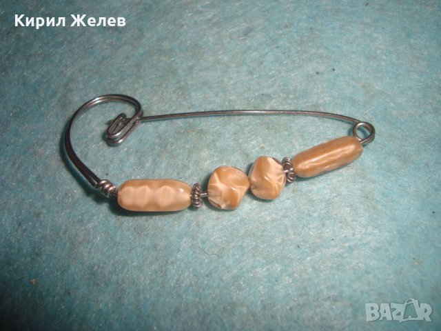 АРТ ДЕКО БРОШКА с СКЪПОЦЕННИ КАМЪНИ - ЯСПИС АРТ ИГЛА 22197, снимка 4 - Други - 34999625