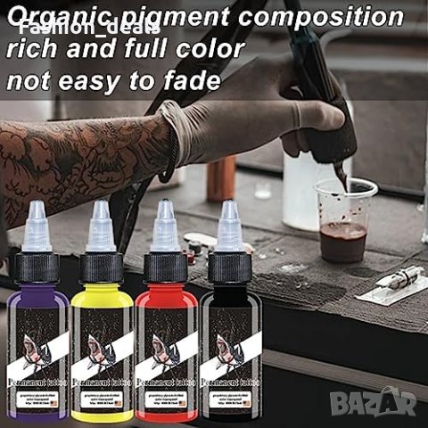 Нови Професионални Мастила за Татус 14+2 Цвята, Водна Основа, 1oz 15ml, снимка 4 - Други - 42629826