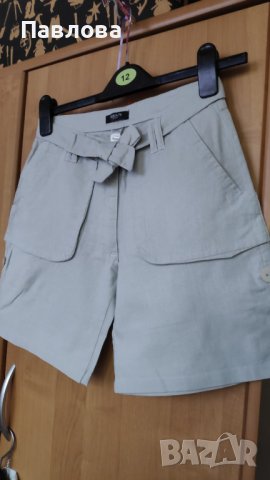 Нови къси панталонки от лен XS 34 размер