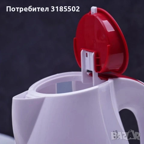Електрическа кана Voltz Premium, 1300W,  0.9л., бяло/черно, бяло/червено, 2 ГОДИНИ ГАРАНЦИЯ, снимка 7 - Кани - 51219506