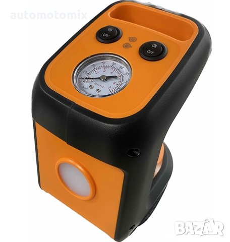 КОМПРЕСОР ЗА ГУМИ 3В1,С ЛАМПА И МАНОМЕТЪР НА 12V - 26037, снимка 4 - Аксесоари и консумативи - 44198218