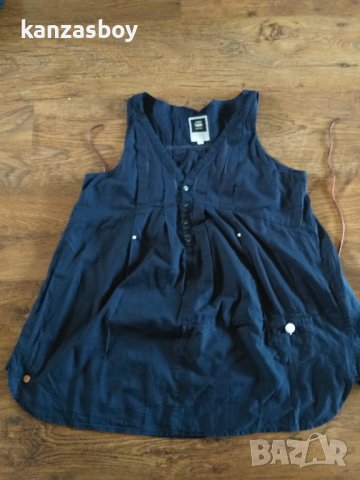 g-star blue alcatraz top wmn s/less - страхотен дамски потник , снимка 4 - Корсети, бюстиета, топове - 42103819