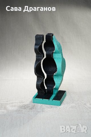 Малка пластика от дърво "Две към едно", снимка 3 - Други - 40359596