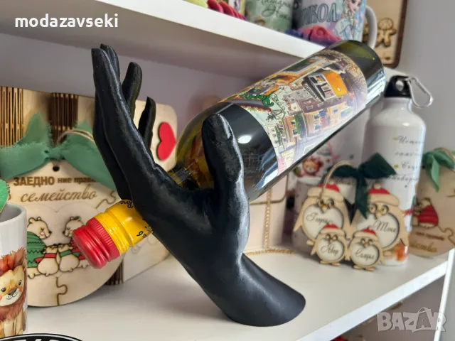3Д принтирана поставка за вино - ръка, снимка 2 - Подаръци за мъже - 47839256