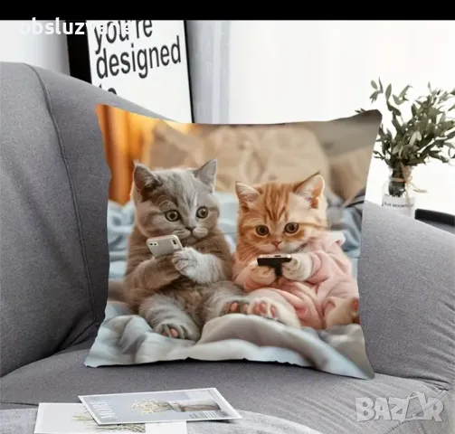 Калъфка Котенца с телефони, снимка 3 - Спално бельо - 50261550