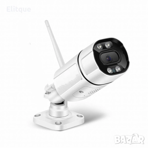 Външна 3MPX WiFi камера с метален корпус, нощно виждане до 40 метра и вградени микрофон и говорител, снимка 4 - Други - 52862435