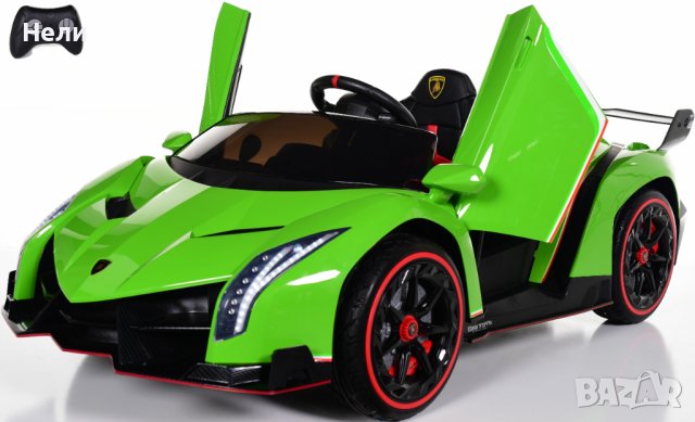 Акумулаторен КОЛА Lamborghini VENENO 4X4 12V батерия, снимка 16 - Детски велосипеди, триколки и коли - 42535724