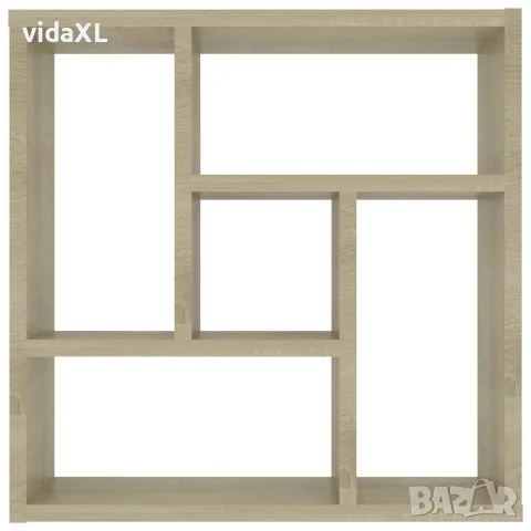 vidaXL Стенен рафт, дъб сонома, 45x16x45 см, инженерно дърво, снимка 4 - Етажерки - 56147813