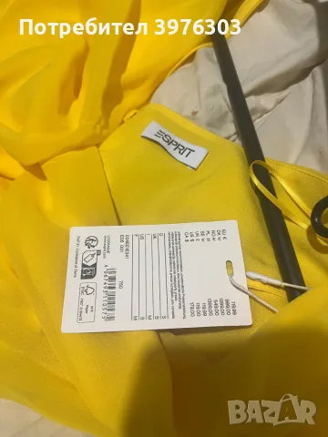 Нова дамска рокля ESPRIT с етикет, размер S – жълта, официална, снимка 2 - Рокли - 56106602