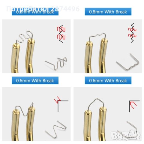 4001 Скоби за лепене на пластмаса - комплект 100 броя, снимка 5 - Други инструменти - 42150987