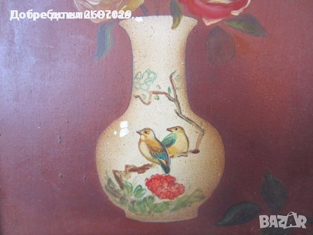  картини ГРАДСКИ ПЕЙЗАЖ - картина с дървена рамка, рози, птици, цветя, маслени бои, снимка 5 - Картини - 28955873