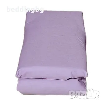 Памучен долен чаршаф без ластик, лилав - Размери 130/220 см, 150/220 см, 220/240 см