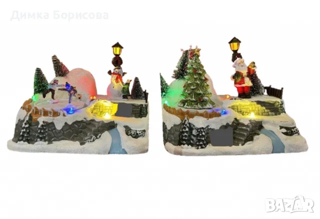 Светеща Коледна декорация с Дядо Коледа или Снежен човек – Празнична магия за вашия дом