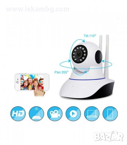 БЕЗЖИЧНА ВЪРТЯЩА КАМЕРА БЕБЕФОН WIFI - код 1950, снимка 6 - IP камери - 33968436