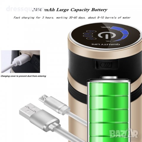 1598 ЕЛЕКТРИЧЕСКА ПОМПА ЗА БУТИЛКА И ГАЛОН , снимка 12 - Други стоки за дома - 37265343