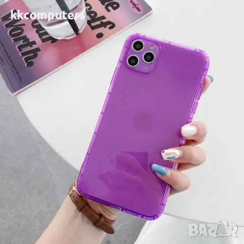 Калъф силикон Neon / Лилав / за iPhone 15 Plus 6.7 Баркод : 3129406