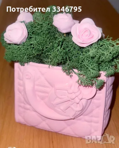 Кашпа декорирана със скандинавски мъх. , снимка 5 - Декорация за дома - 49148957