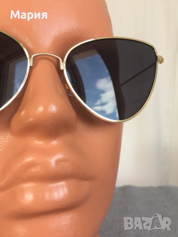 Нови Дамски Слънчеви Очила Модерни Златни Черни Огледални Котешка Форма, снимка 13 - Слънчеви и диоптрични очила - 44446608