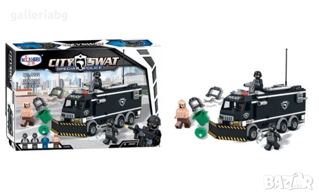 🚓 Конструктор City SWAT Police Truck – Специален полицейски отряд (317 части)