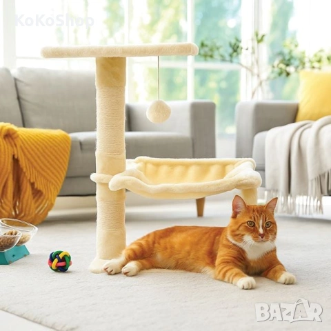 Драскалка за котки - две нива, хамак, снимка 2 - За котки - 54265157