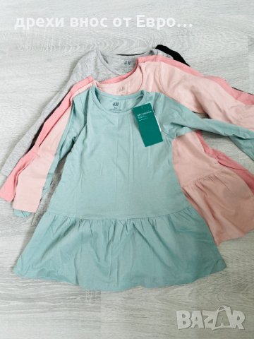  H&M комплект от 5 броя памучни роклички 92 1-2г, снимка 3 - Бебешки рокли - 33147853