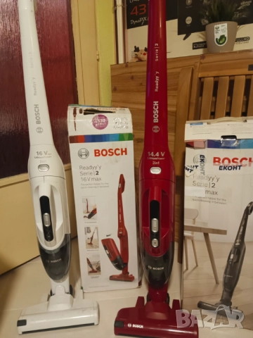 КАТО НОВИ. - Мощни Безкабелни прахосмукачки BOSCH- 2 in 1 ,Li-ion 40мин., снимка 2 - Прахосмукачки - 52204007