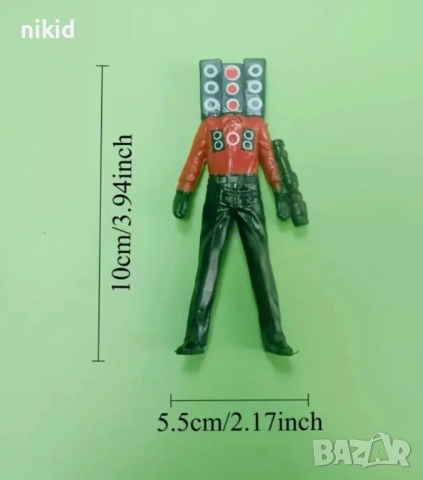 сет Skibidi Toilet Скибиди Тойлет vs тоалетна пластмасови фигурки играчки за игра и украса торта, снимка 4 - Фигурки - 45021684