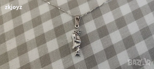 СРЕБЪРНА ВИСУЛКА ЧИЧО СКРУДЖ + ЛАНЕЦ 2.86 гр / проба 925, снимка 6 - Колиета, медальони, синджири - 48655443